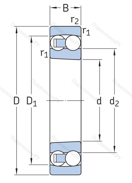 Двухрядный шариковый подшипник