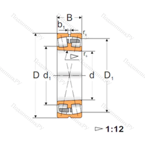 Подшипник роликовый радиальный самоцентрирующийся 23136 KMBW 33
