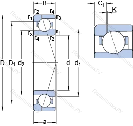 Подшипник 71910 CE/HCP 4AH 1